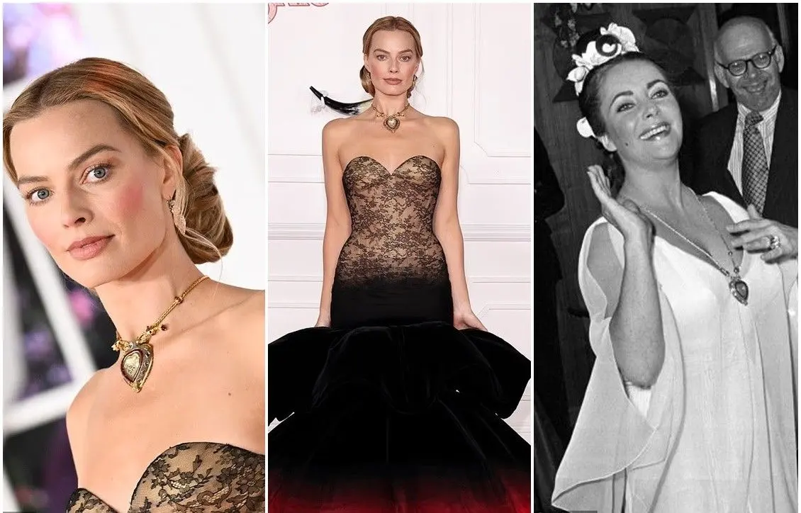 Margot Robbie mahnit me gjerdanin ikonik të Elizabeth Taylor, në premierën e Wuthering Heights në Los Angeles